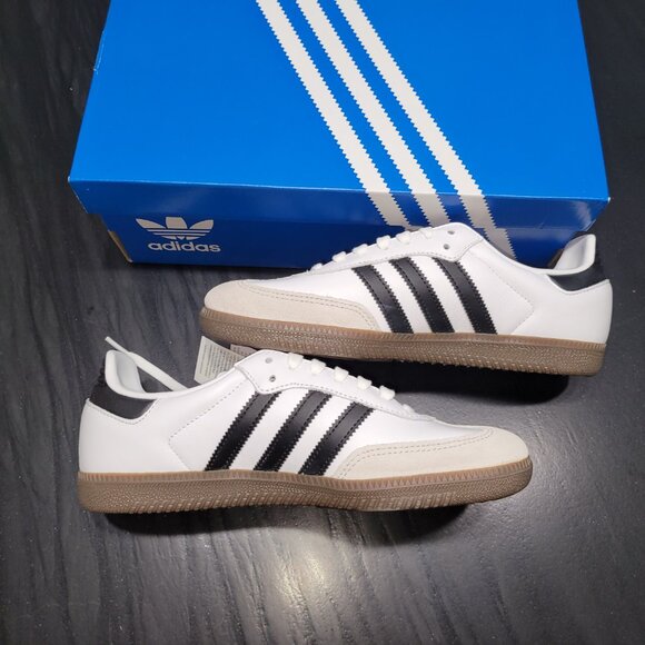 Adidas Samba OG Originals White/Black Big Kids 6.5/Women's 7.5/8 - Picture 7 of 16